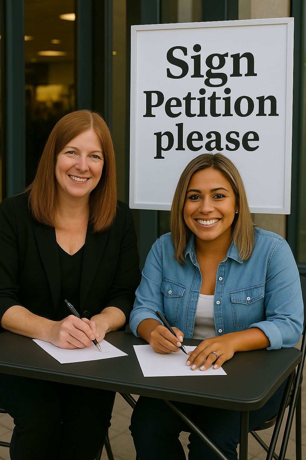 Person carefully validating petition signatures