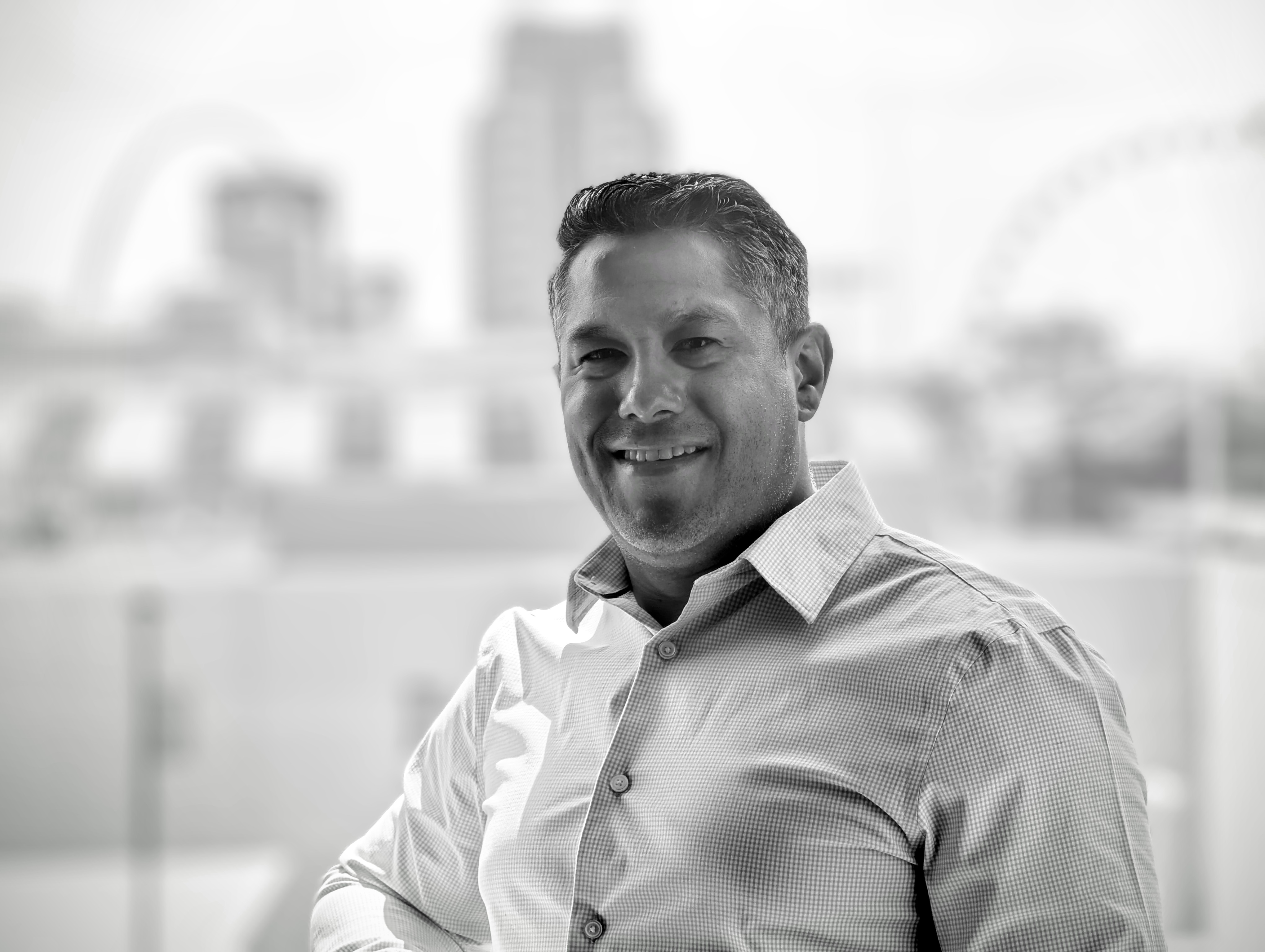 Black and white profile photo
